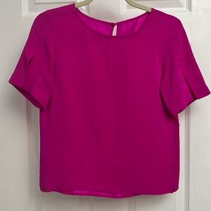 Amanda Uprichard pink silk top P SX